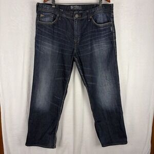 Silver Jeans Grayson Heritage Jeans Men 40x34 Blue Straight Leg Denim